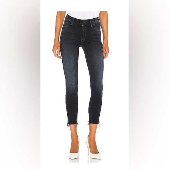 MOTHER The Looker High-Rise Ankle Fray Skinny Jeans in Last Call - Picture 7 of 8